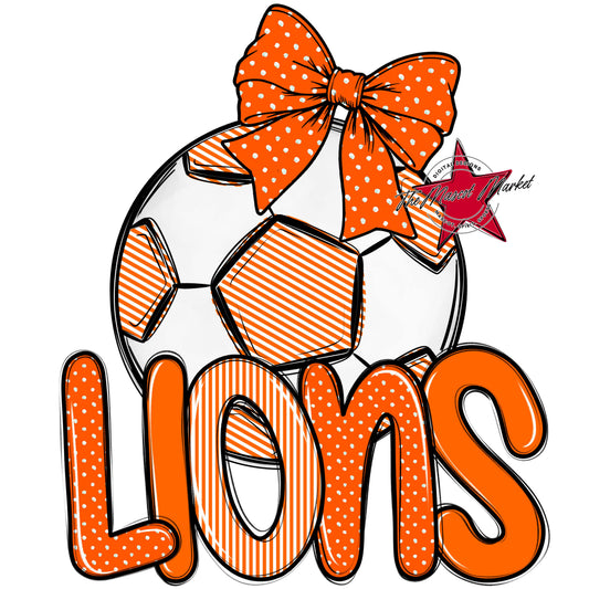 Lions Soccer Spirit Design-Orange