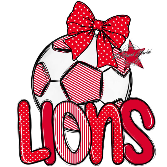Lions Soccer Spirit Design-Red
