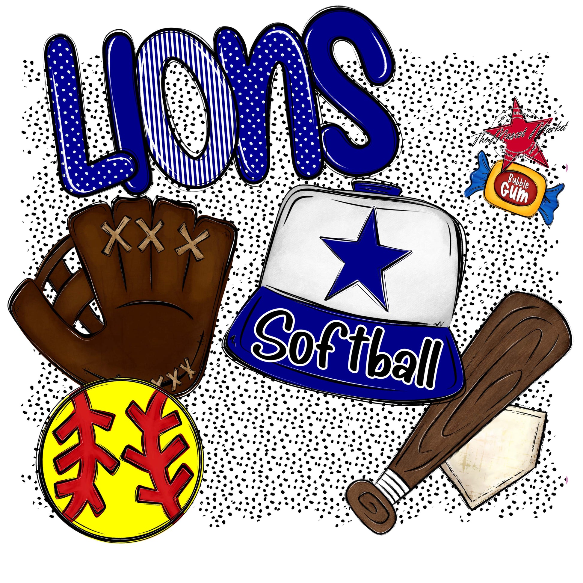 Lions Softball Spirit-Blue