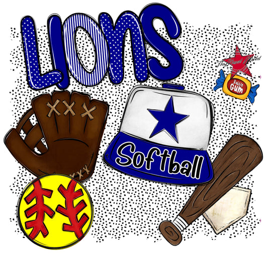 Lions Softball Spirit-Blue