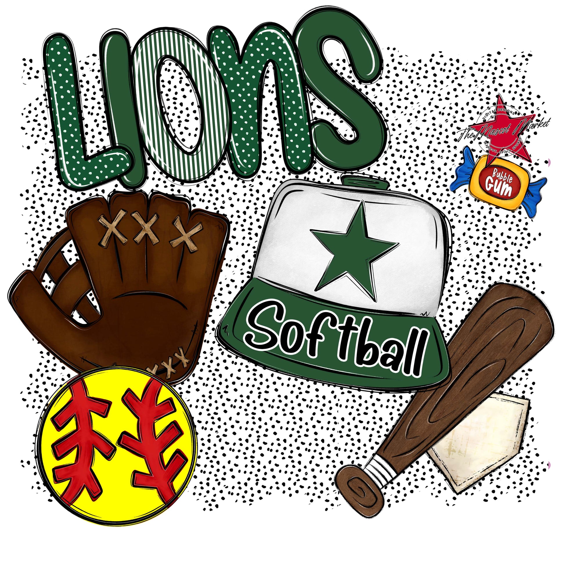 Lions Softball Spirit-Green