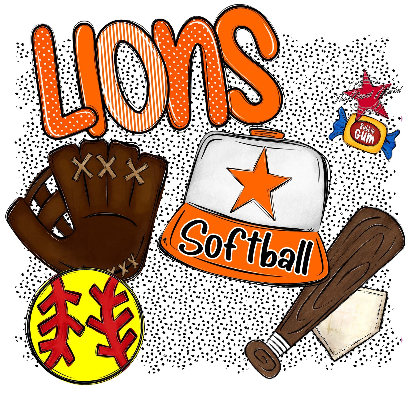 Lions Softball Spirit-Orange
