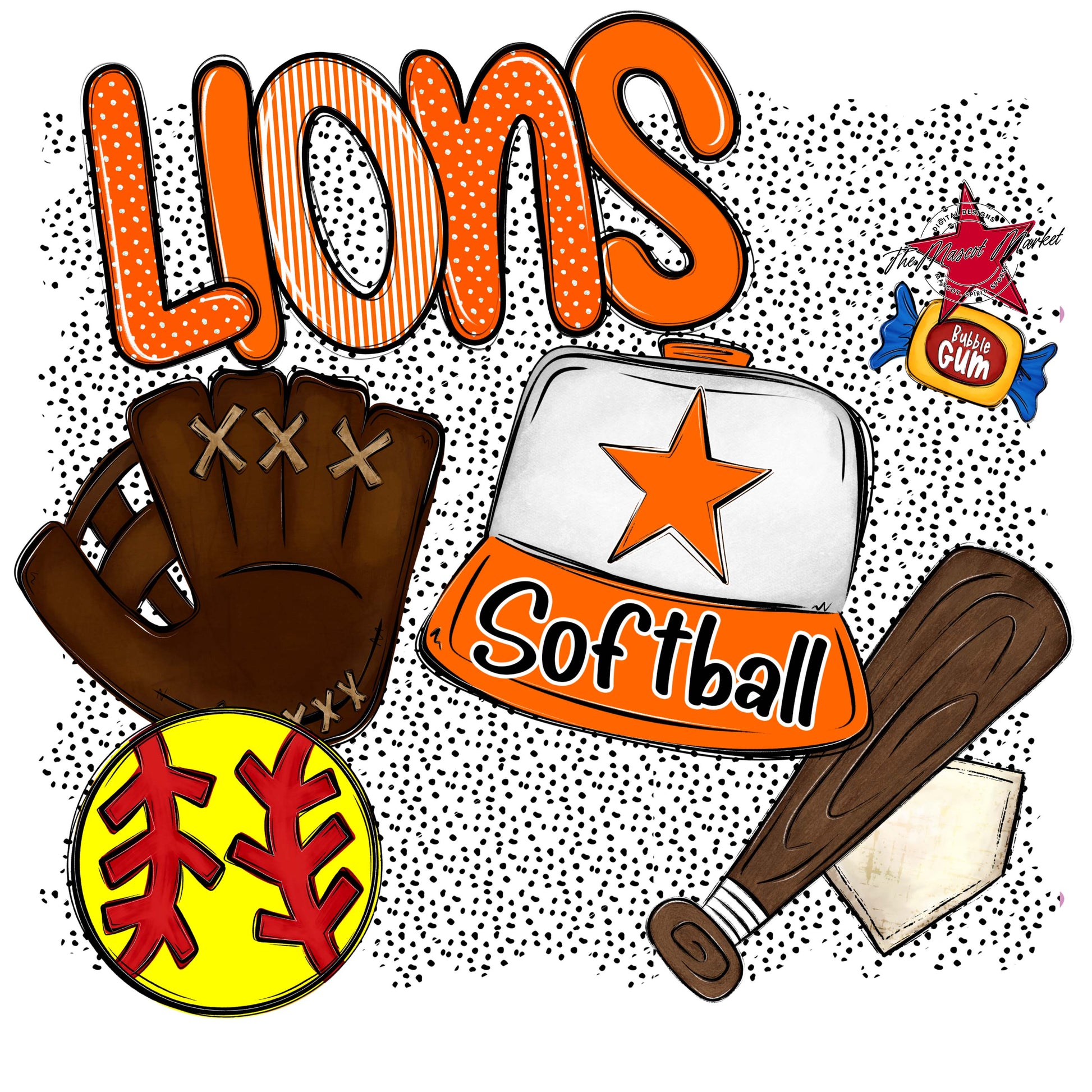 Lions Softball Spirit-Orange