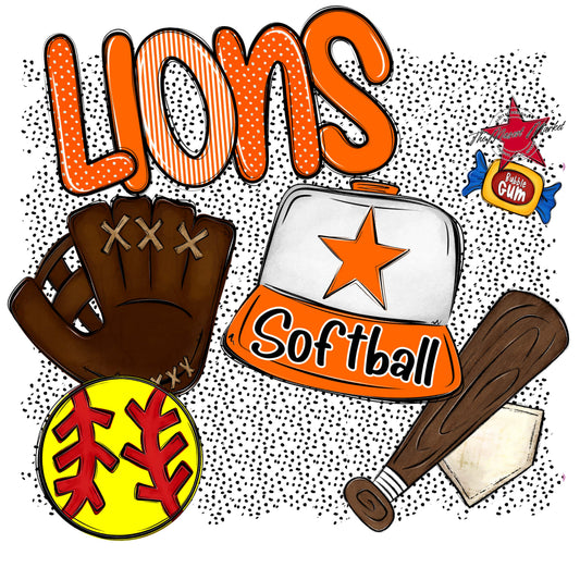 Lions Softball Spirit-Orange