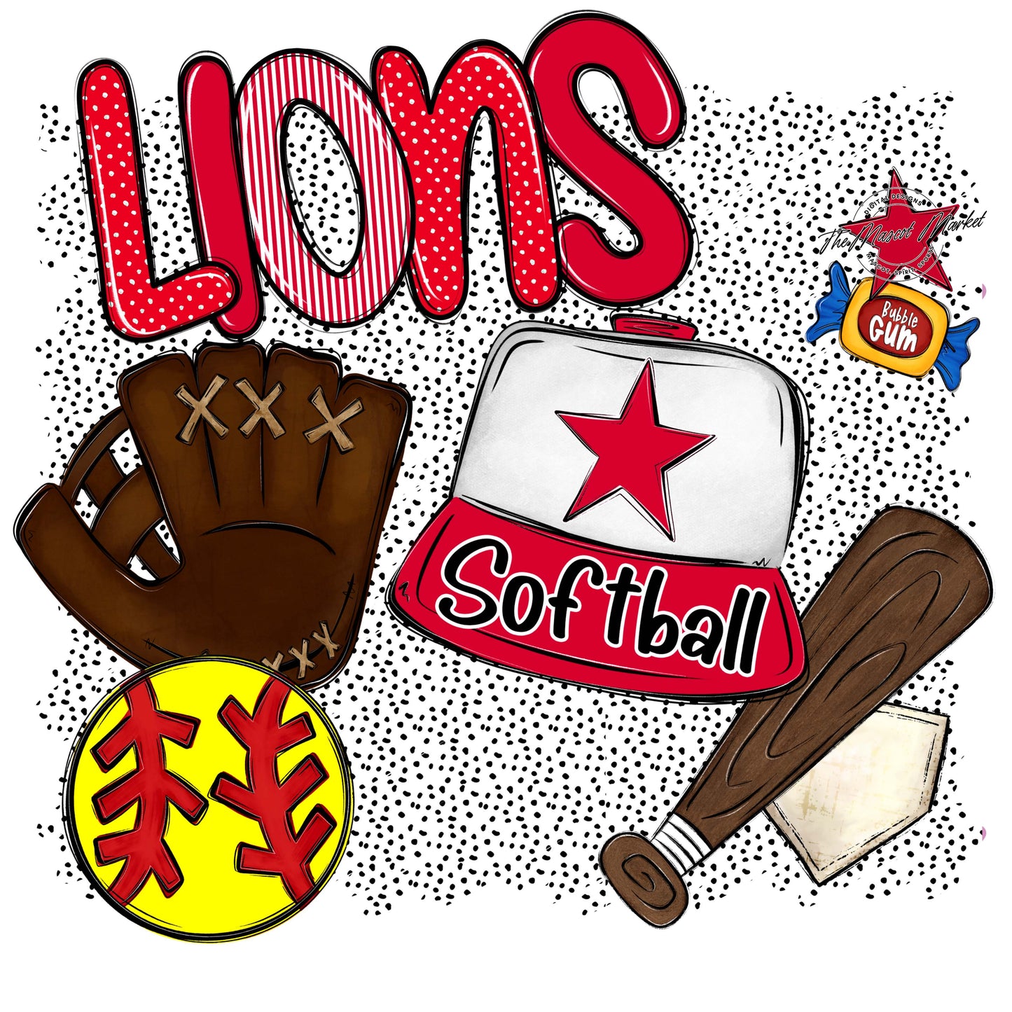 Lions Softball Spirit-Red