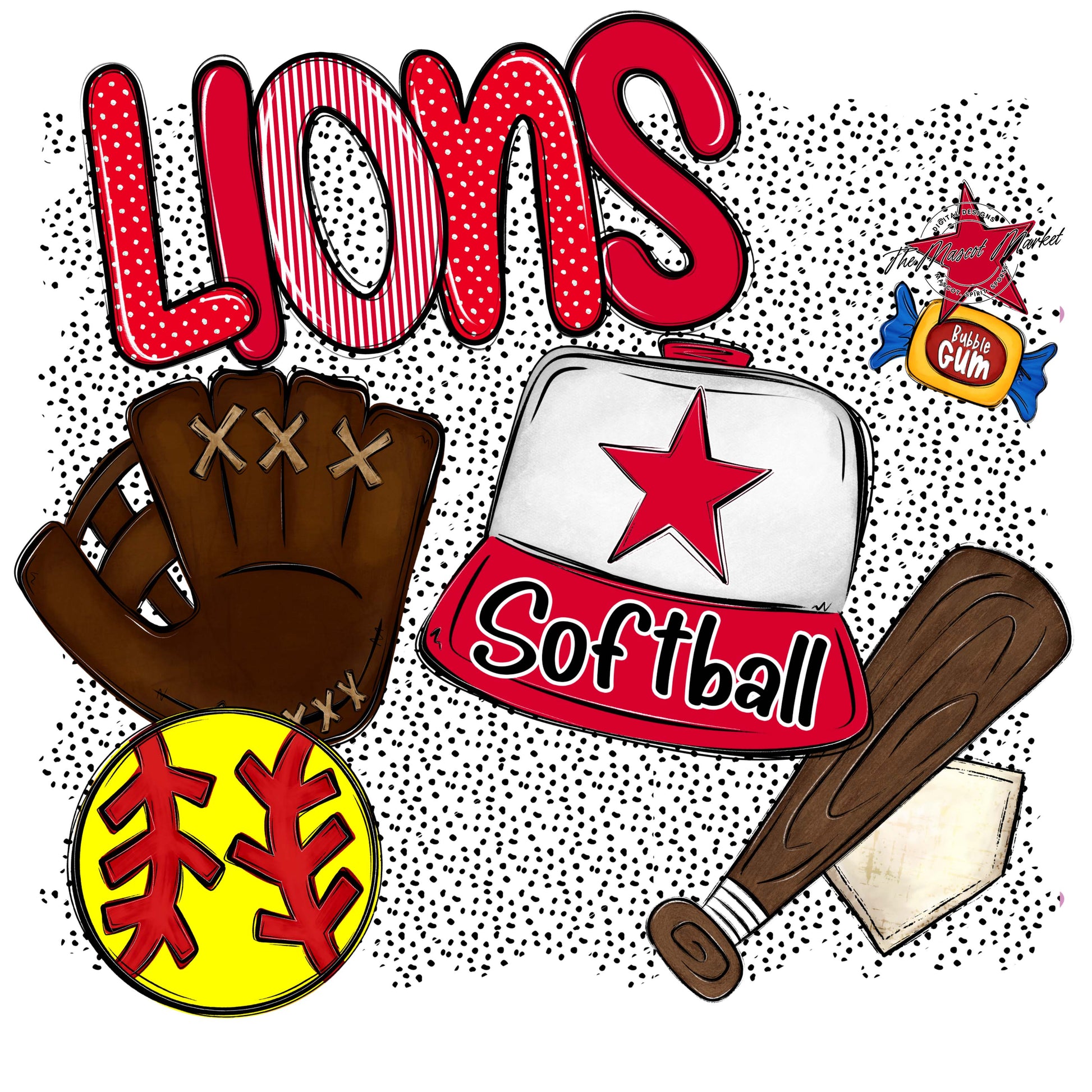 Lions Softball Spirit-Red