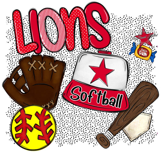 Lions Softball Spirit-Red