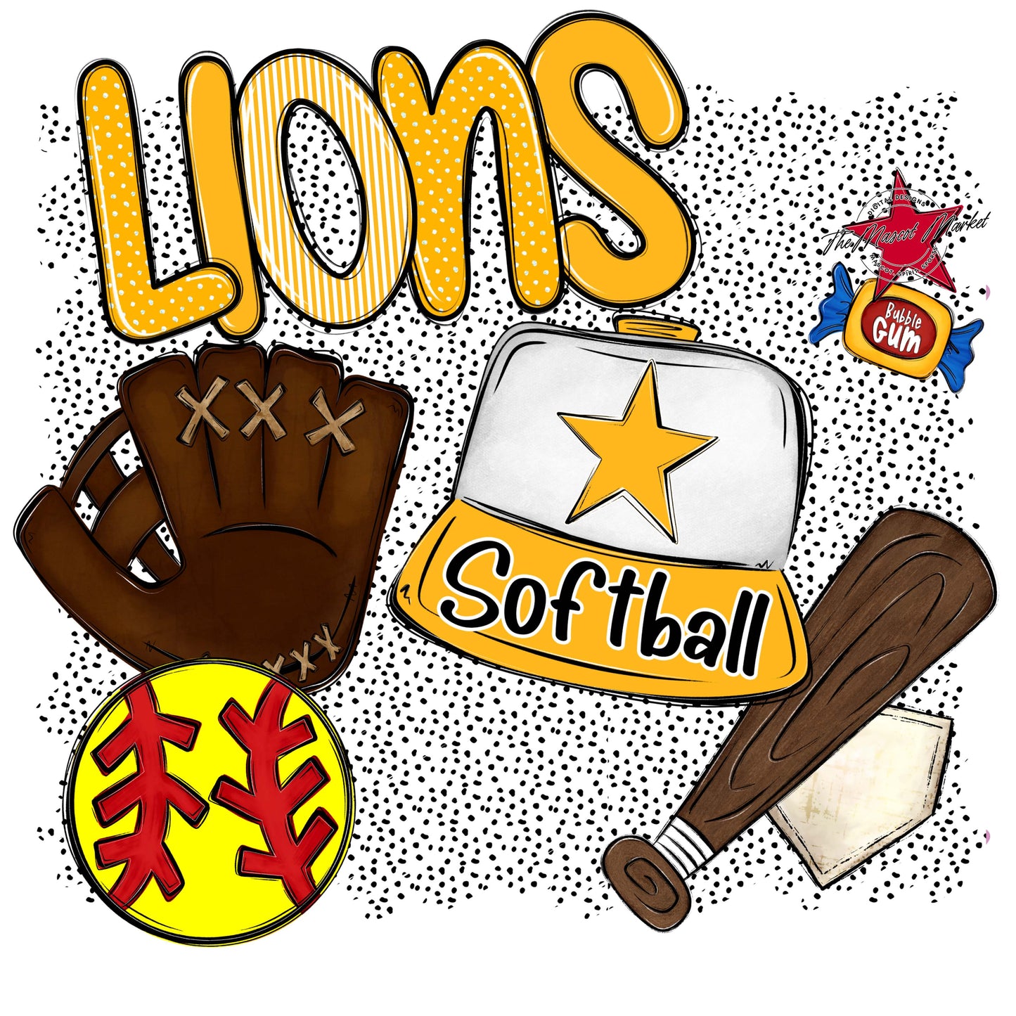 Lions Softball Spirit-Yellow