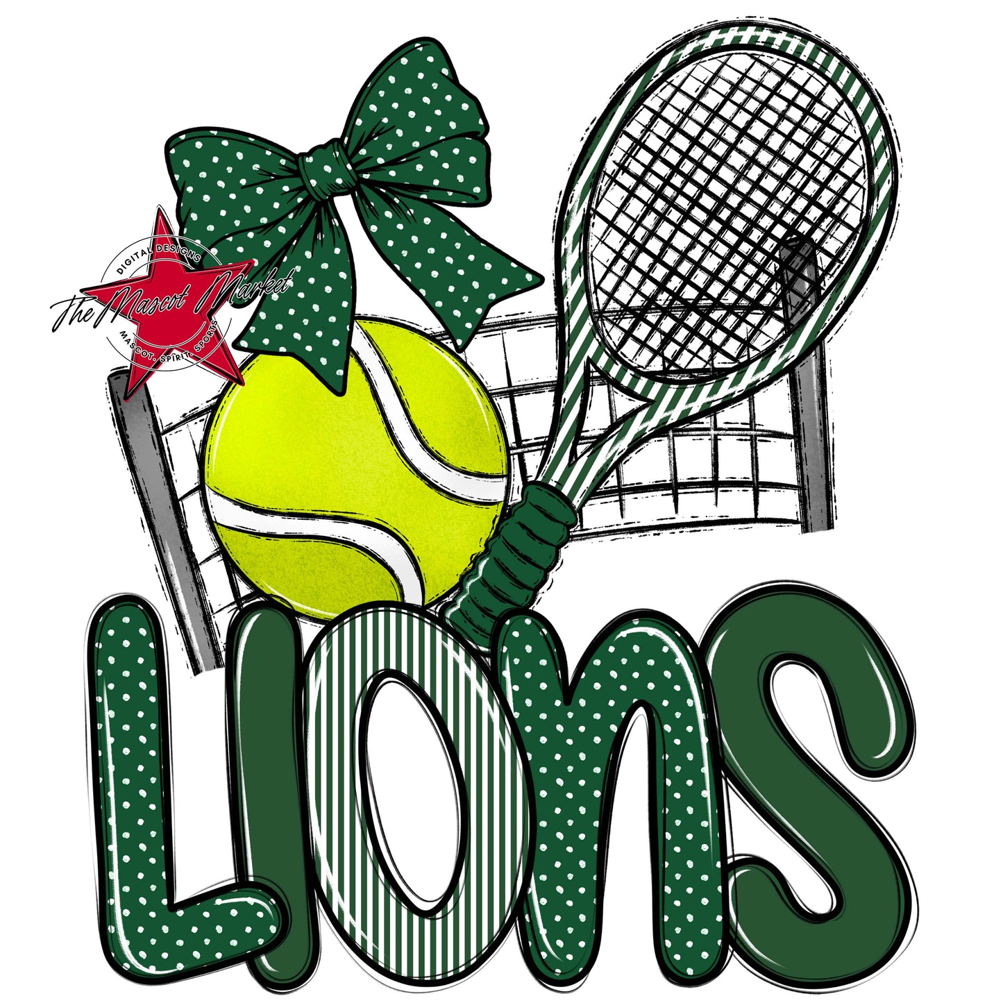Lions Tennis Spirit Design-Green