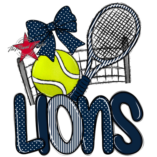 Lions Tennis Spirit Design-Navy