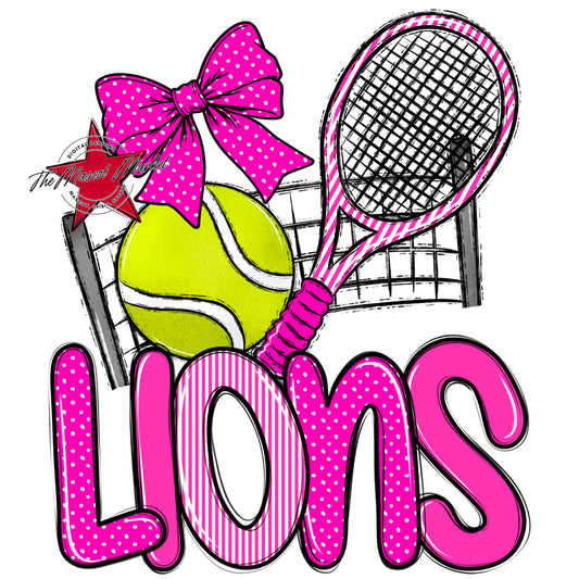 Lions Tennis Spirit Design-Pink