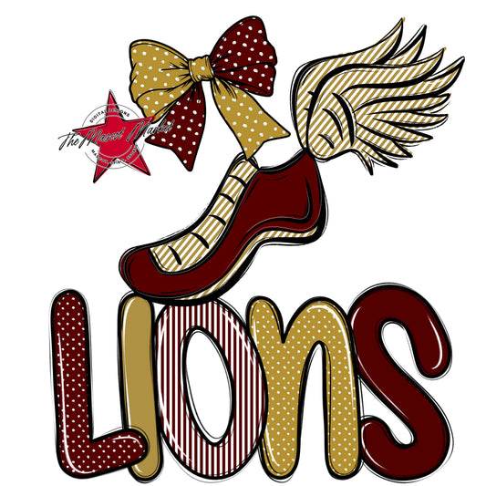 Lions Track Spirit Design-Maroon & Gold