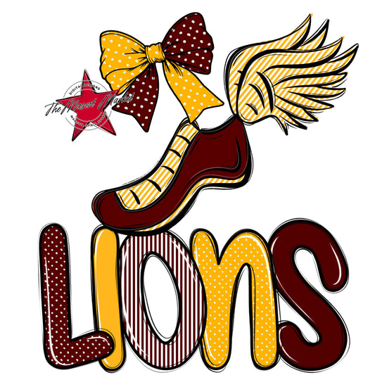 Lions Track Spirit Design-Maroon & Yellow