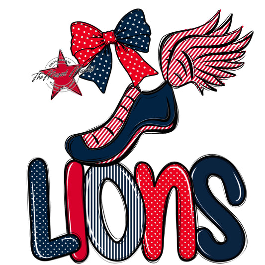 Lions Track Spirit Design-Navy & Red