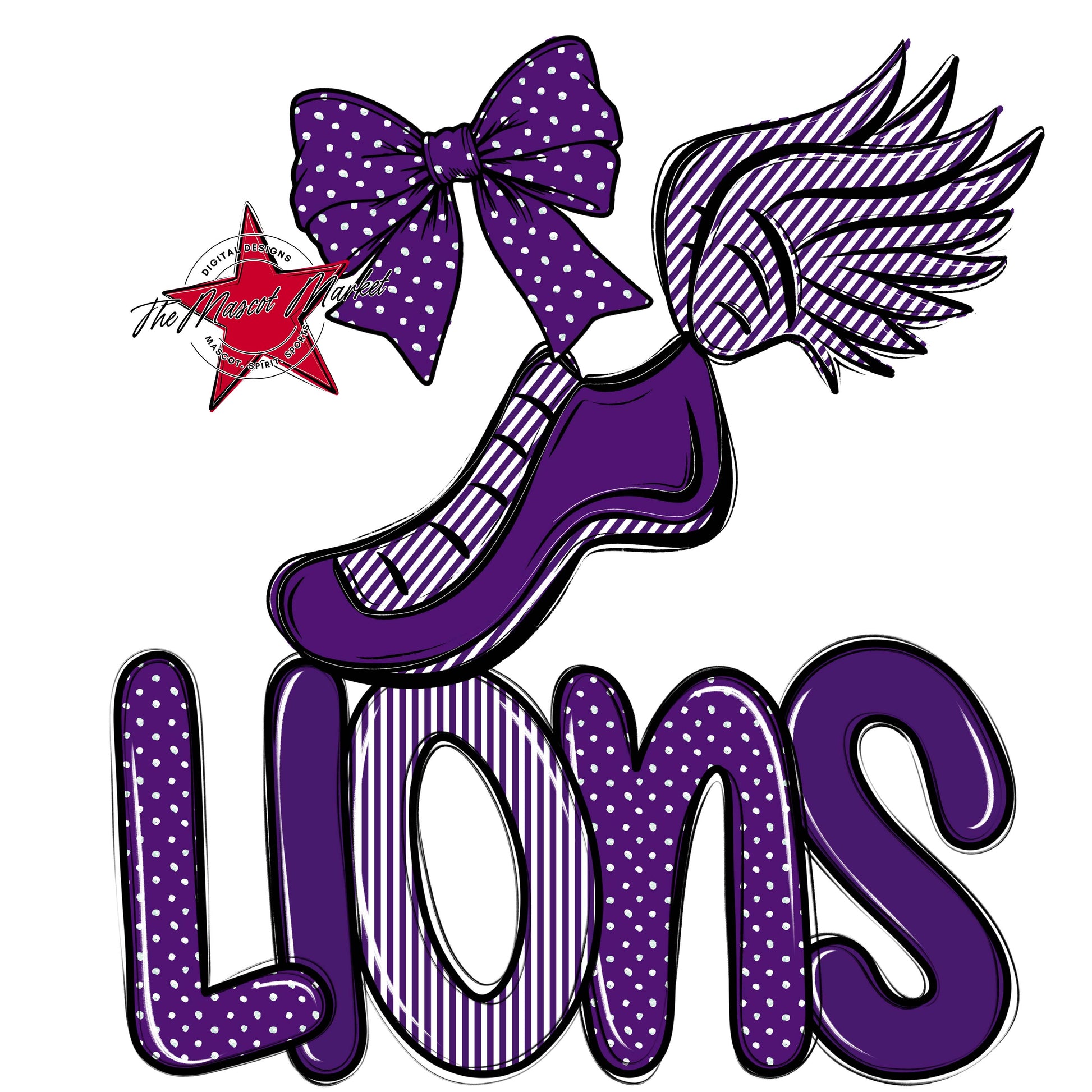 Lions Track Spirit Design-Purple