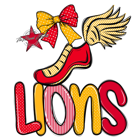 Lions Track Spirit Design-Red & Yellow