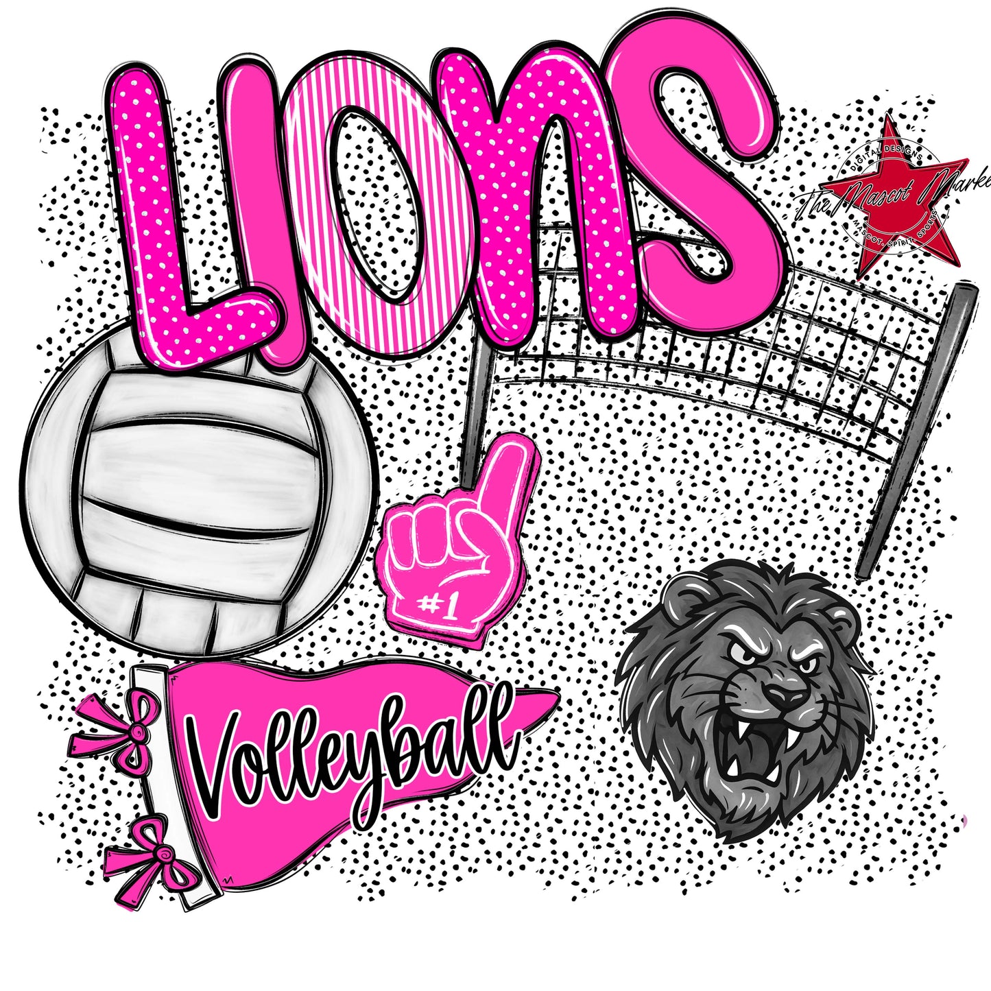 Lions Volleyball Spirit-Pink