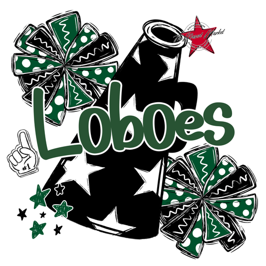 Loboes Alpha Megaphone Design-Green