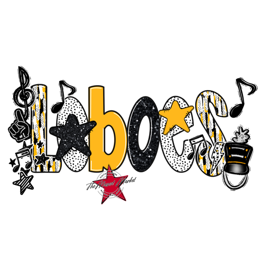 Loboes Band Scrape-Yellow