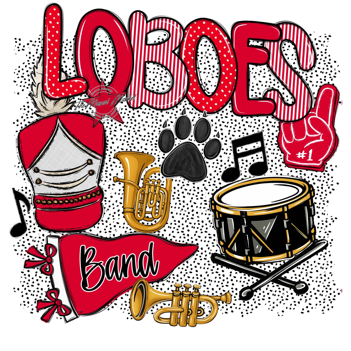 Loboes Band Spirit-Red