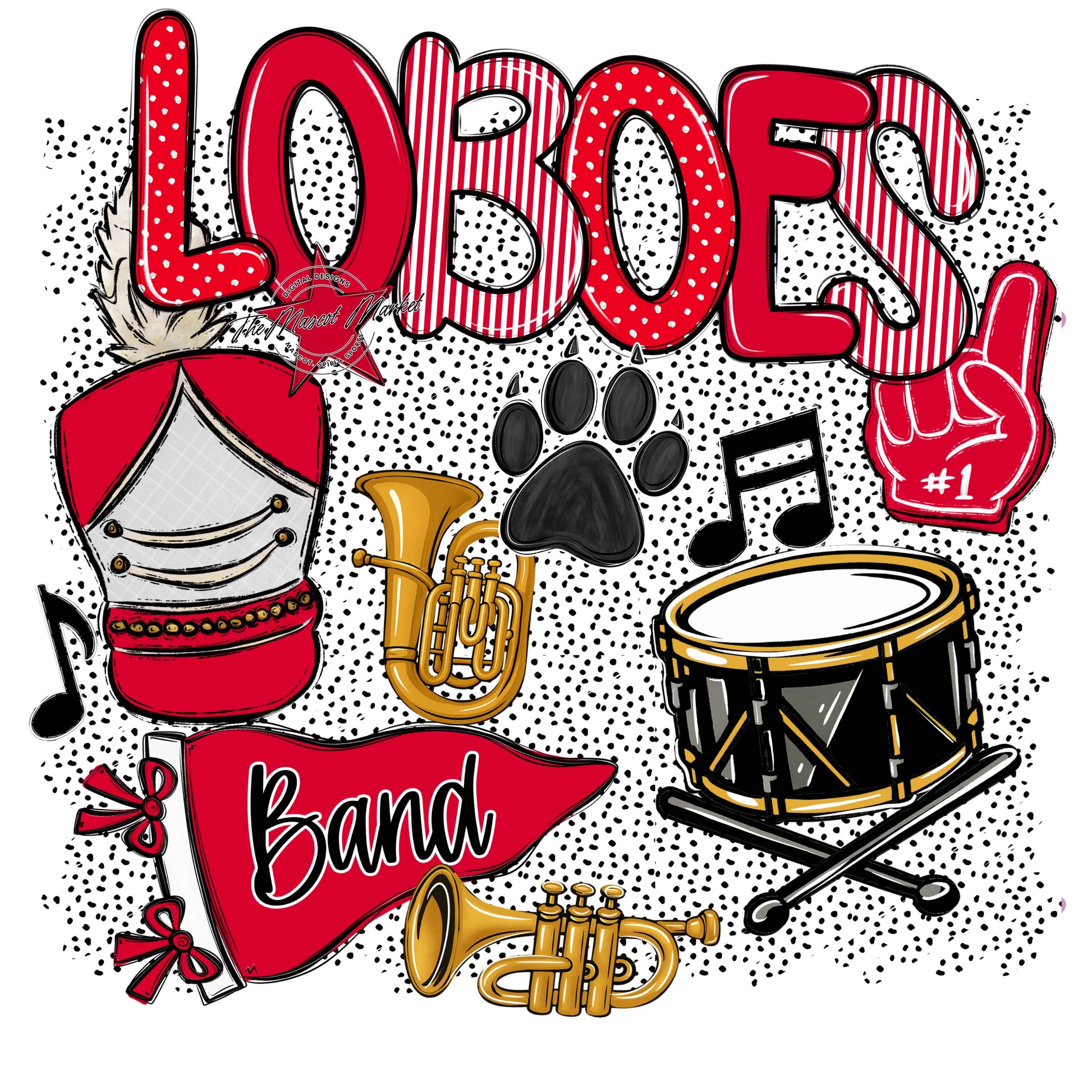 Loboes Band Spirit-Red