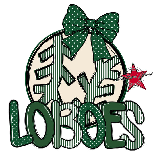 Loboes Baseball-Softball Spirit Design-Green