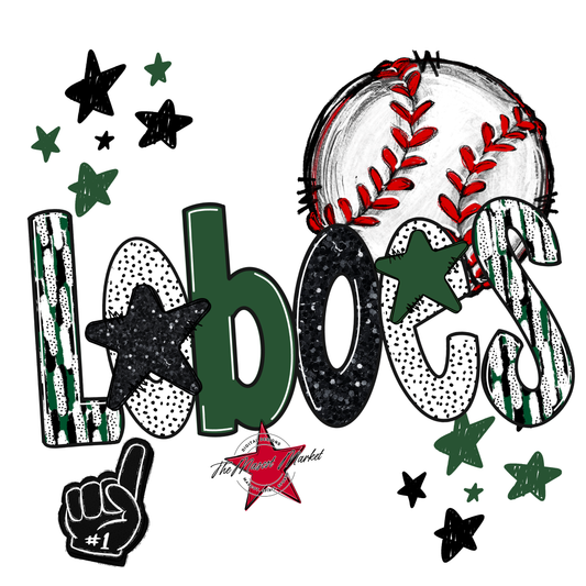 Loboes Baseball Scrape-Green
