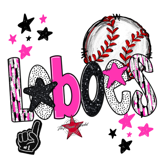 Loboes Baseball Scrape-Pink
