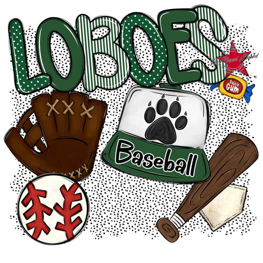 Loboes Baseball Spirit-Green