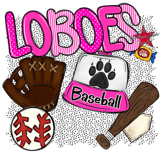 Loboes Baseball Spirit-Pink