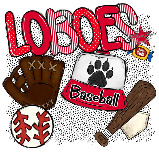 Loboes Baseball Spirit-Red