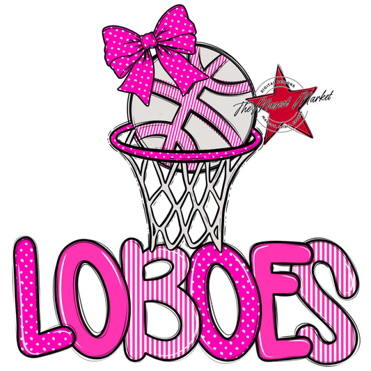 Loboes Basketball Spirit Design-Pink