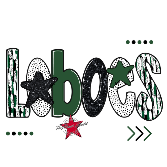 Loboes Brushstroke Alpha w Arrows-Green