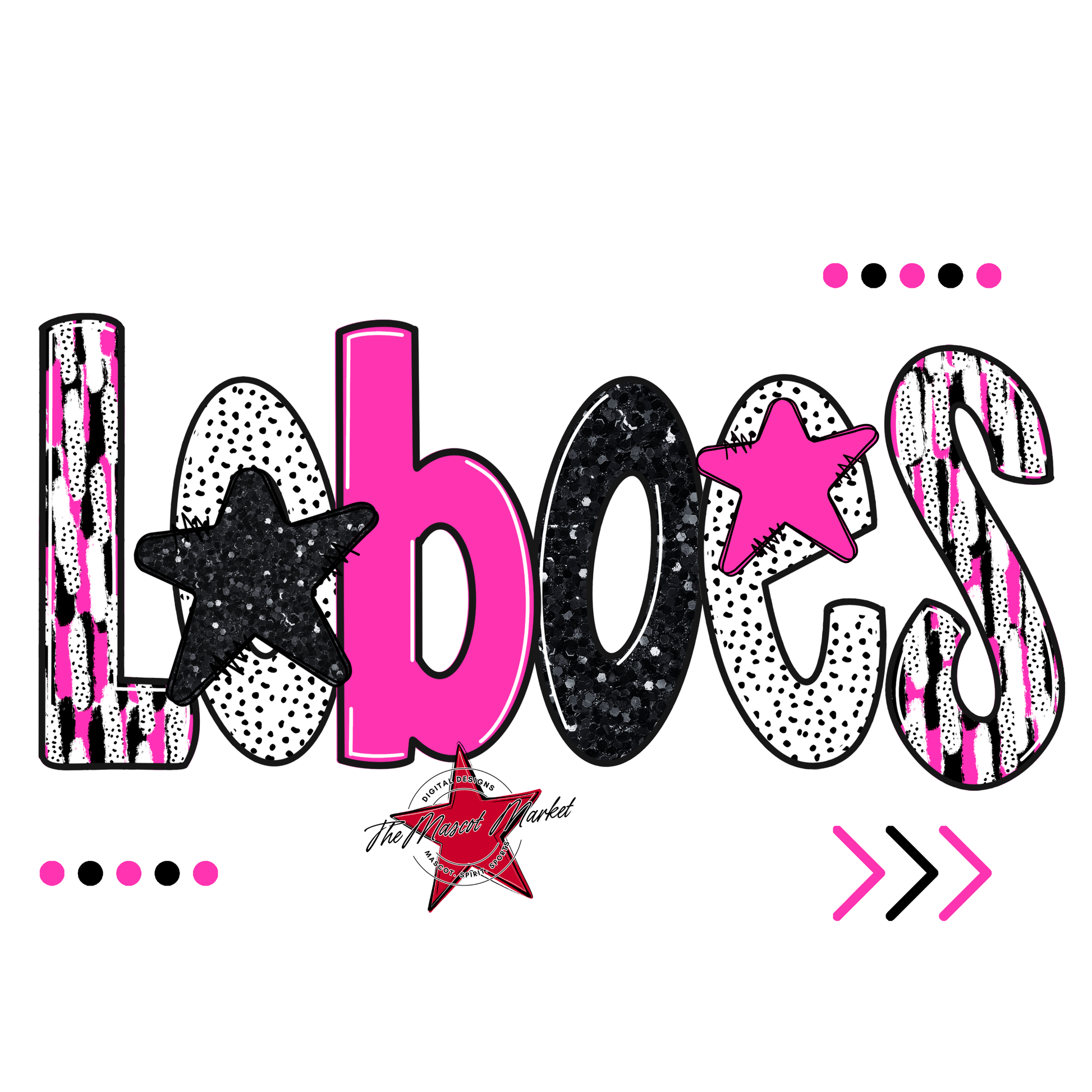 Loboes Brushstroke Alpha w Arrows-Pink