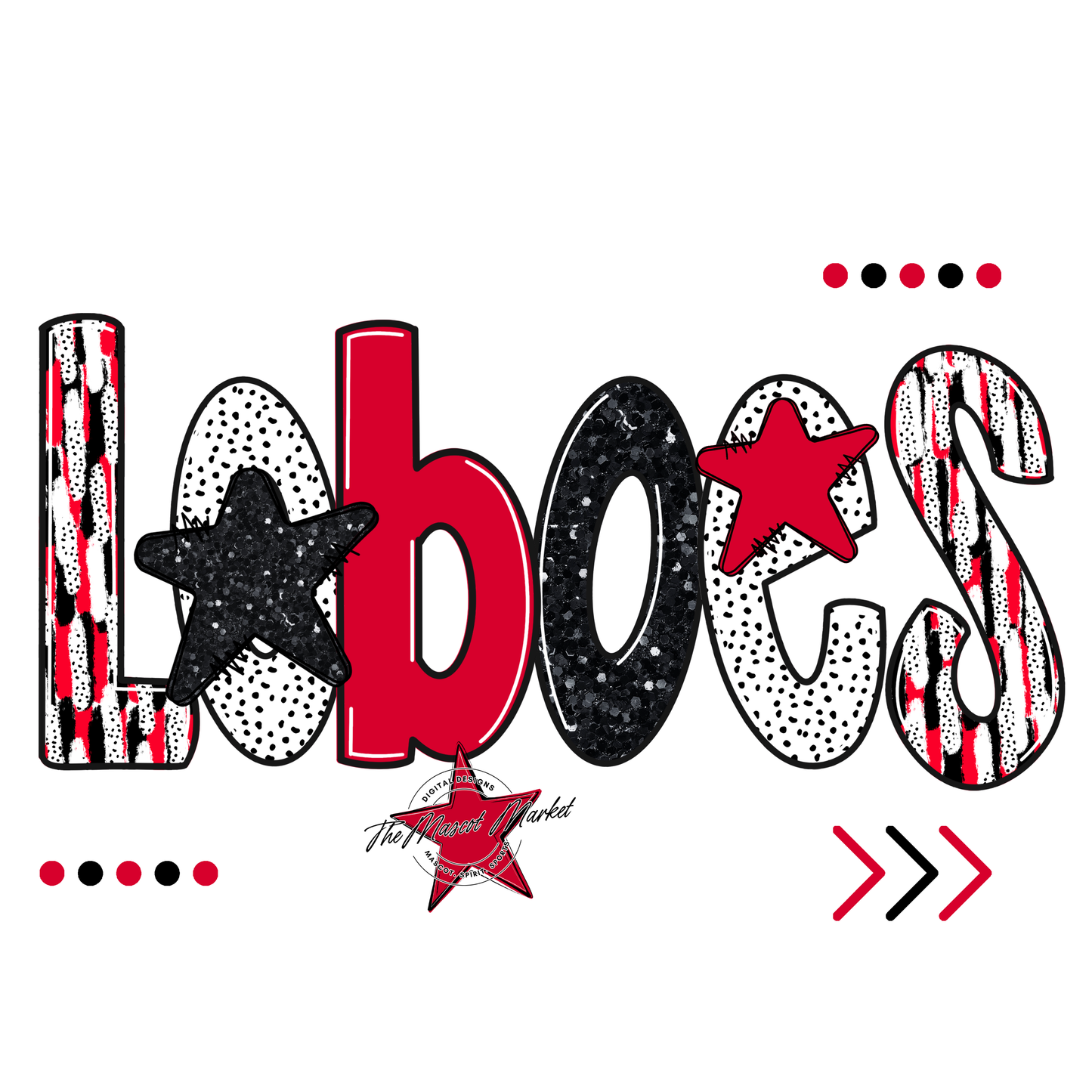 Loboes Brushstroke Alpha w Arrows-Red