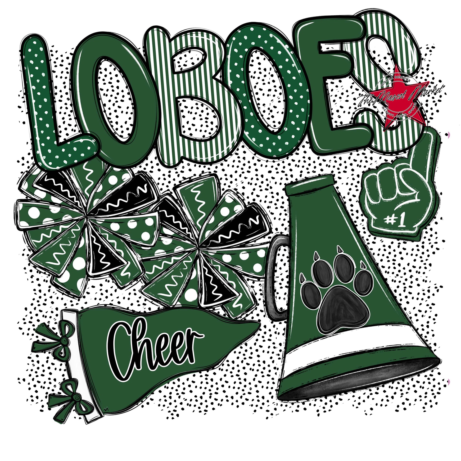 Loboes Cheer Spirit-Green