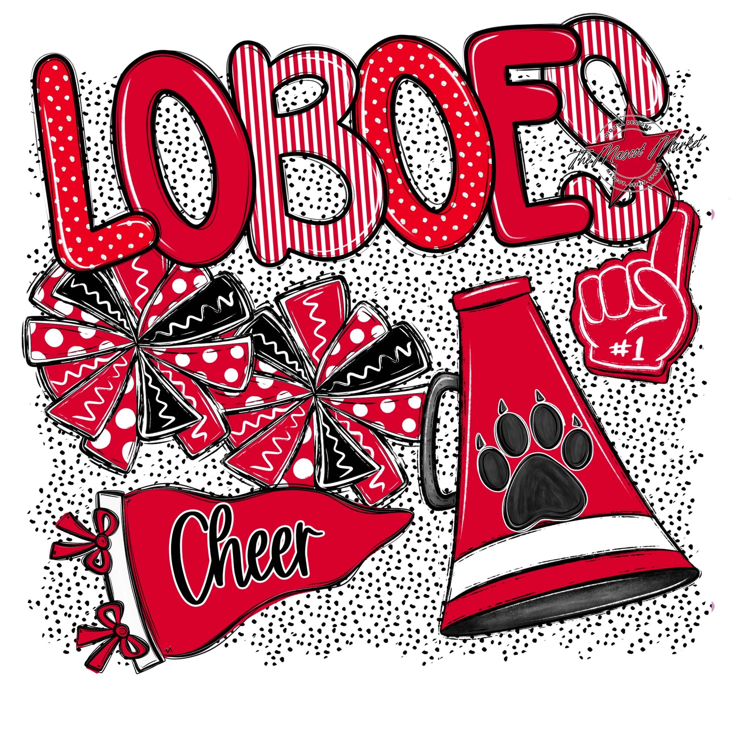 Loboes Cheer Spirit-Red