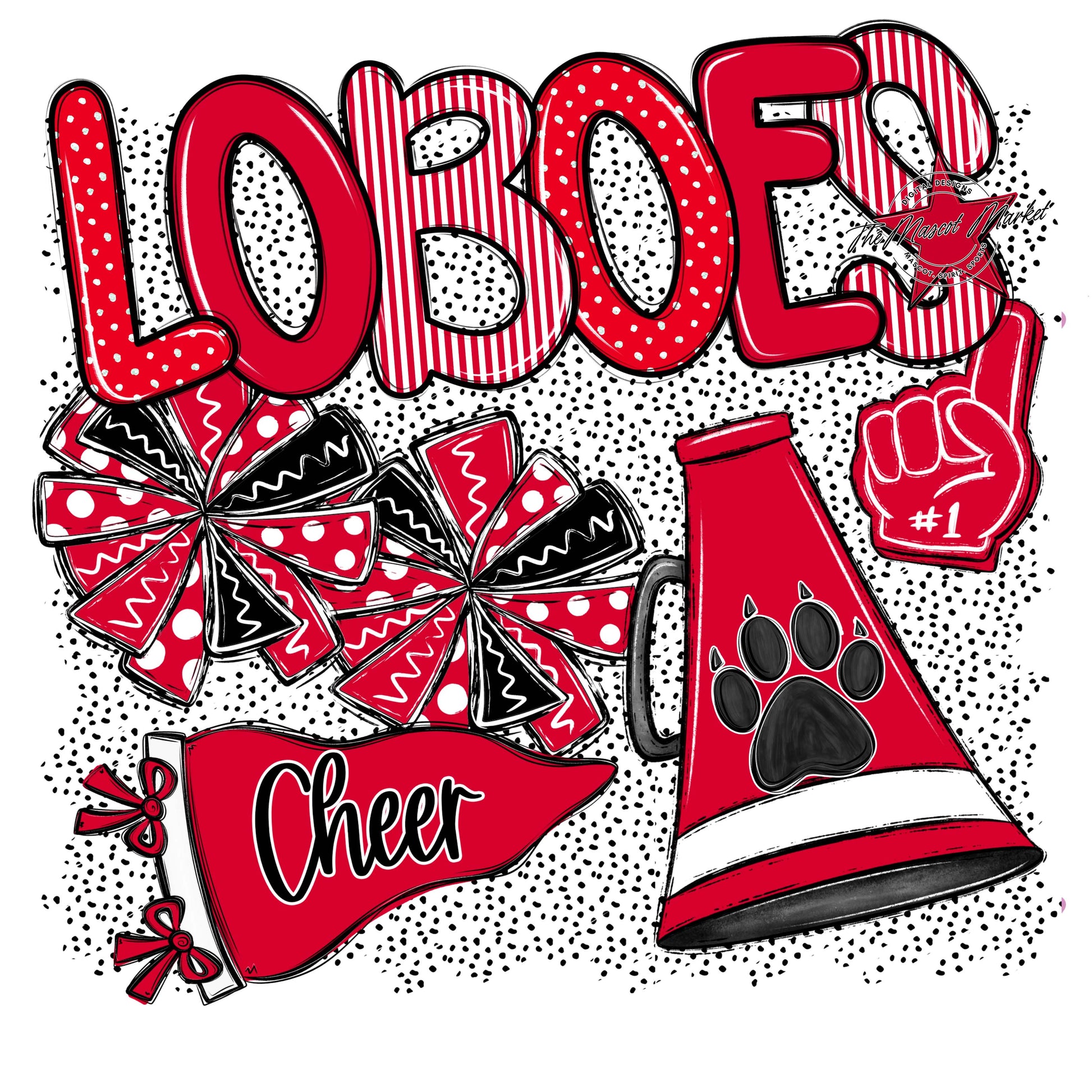 Loboes Cheer Spirit-Red