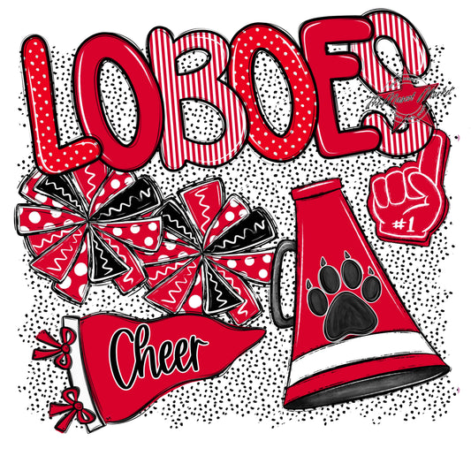 Loboes Cheer Spirit-Red