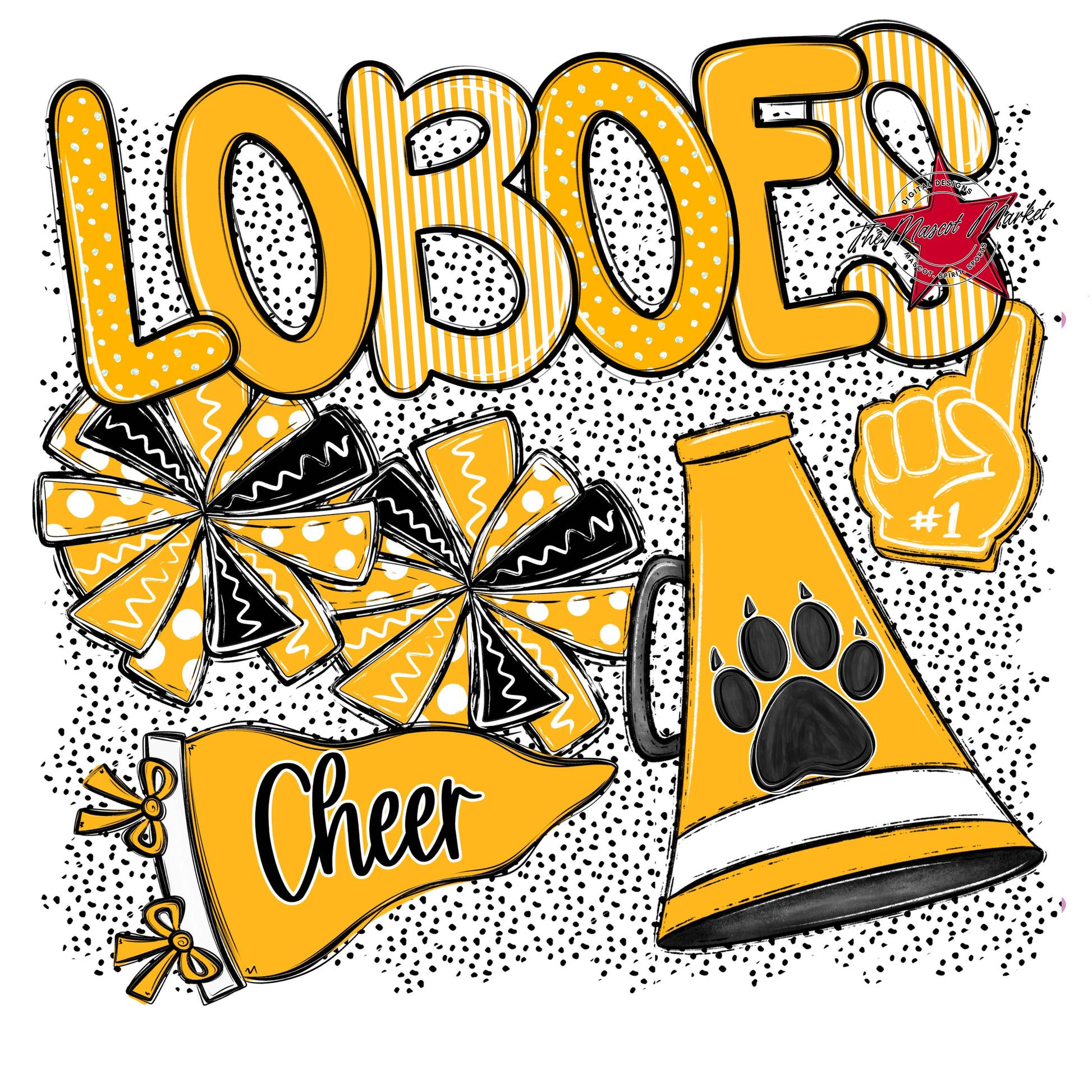 Loboes Cheer Spirit-Yellow
