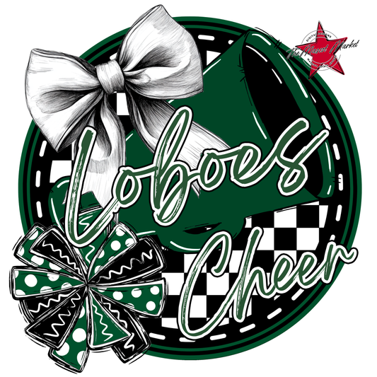 Loboes Circle Cheer Design-Green