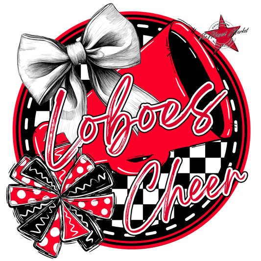 Loboes Circle Cheer Design-Red