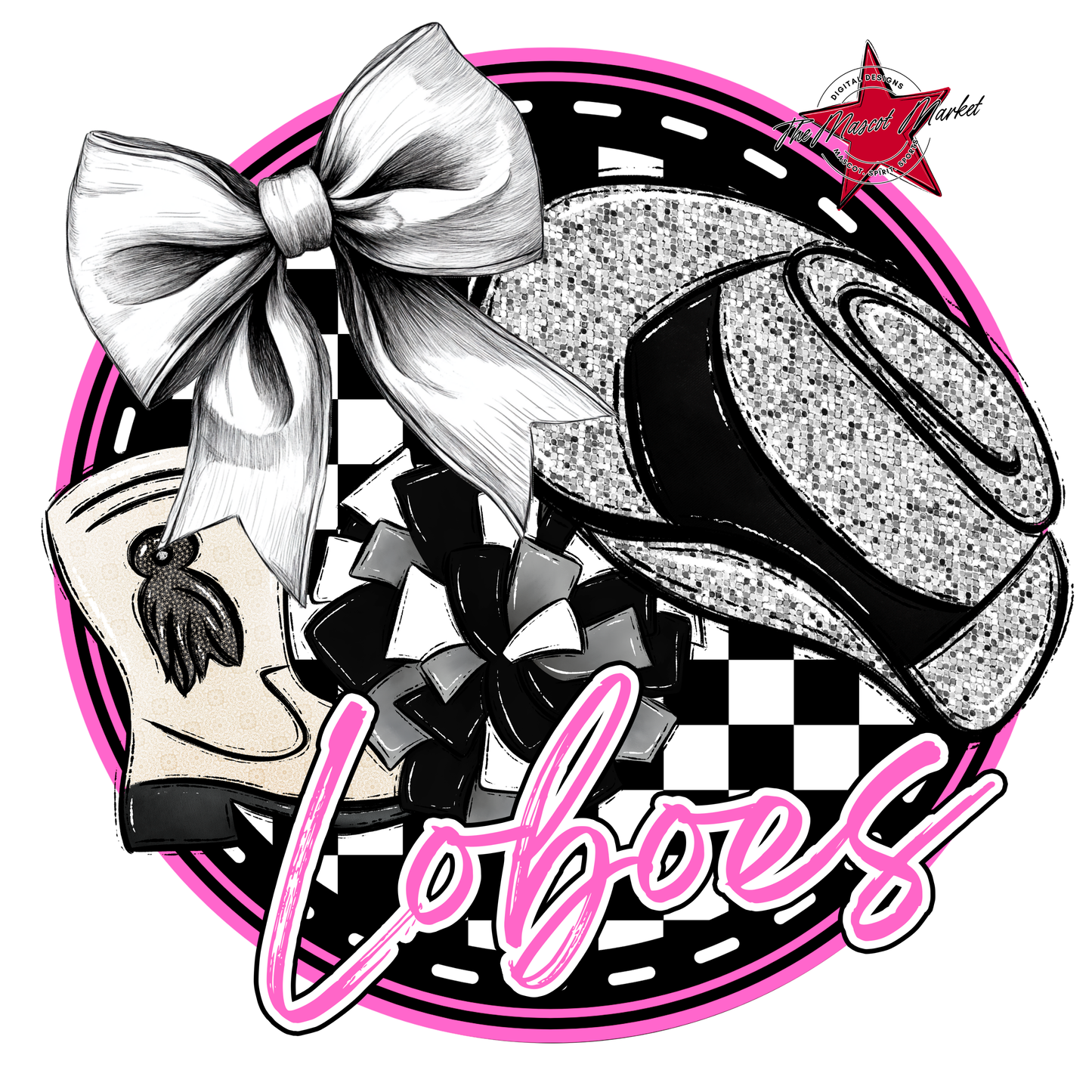 Loboes Circle Drillteam Design-Baby Pink