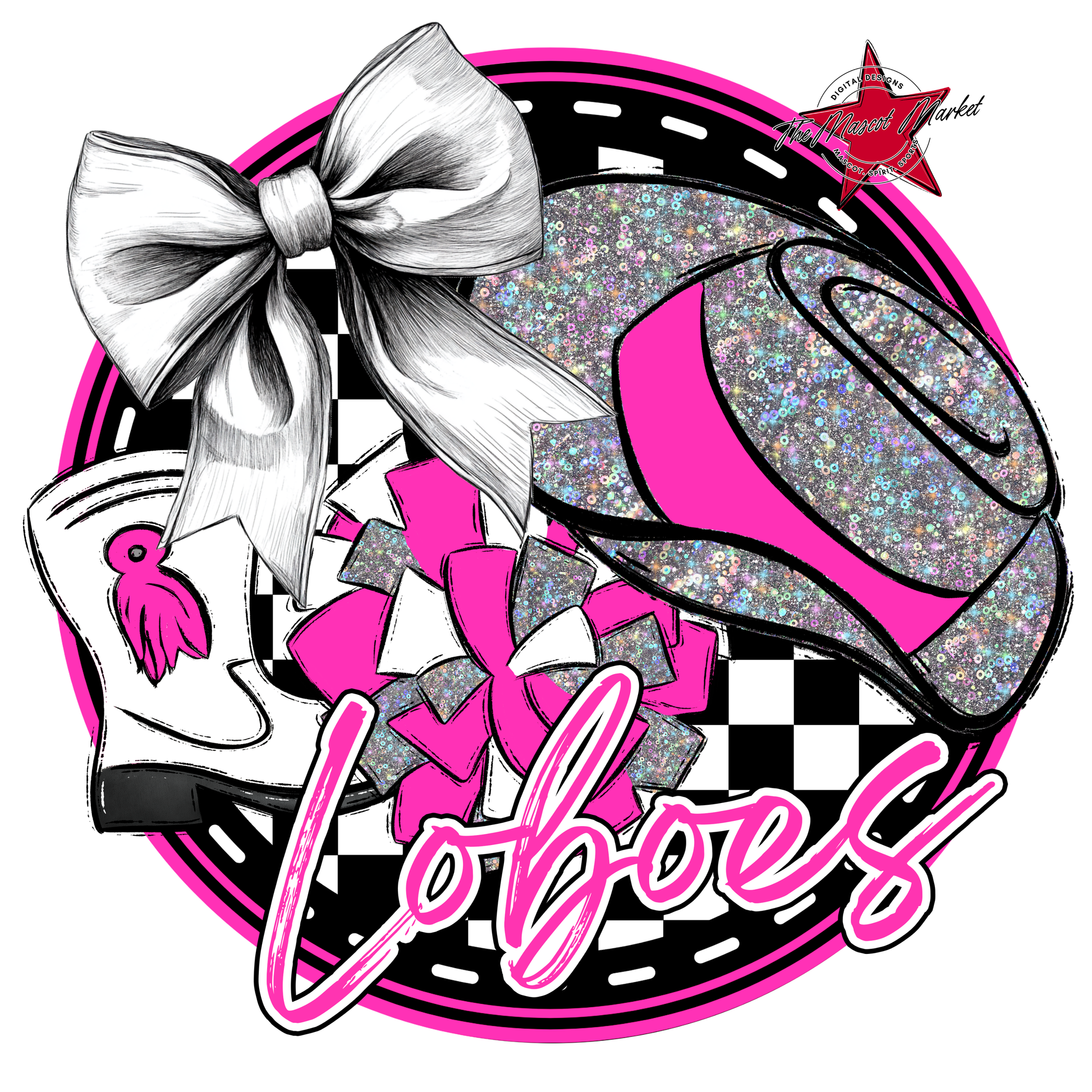 Loboes Circle Drillteam Design-Pink