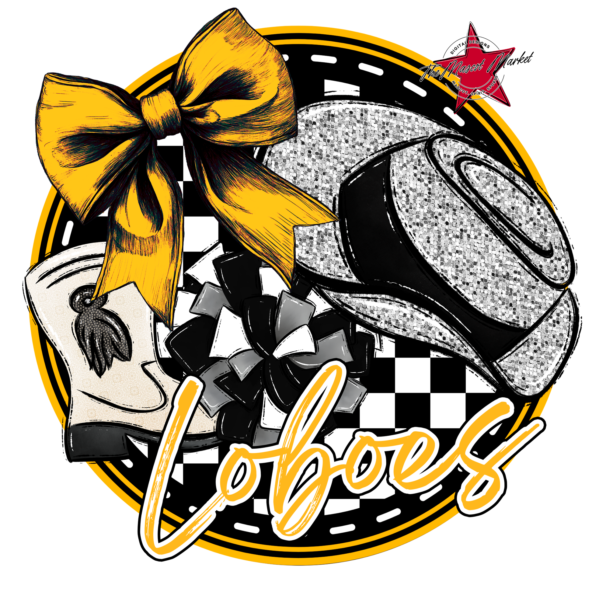 Loboes Circle Drillteam Design-Yellow