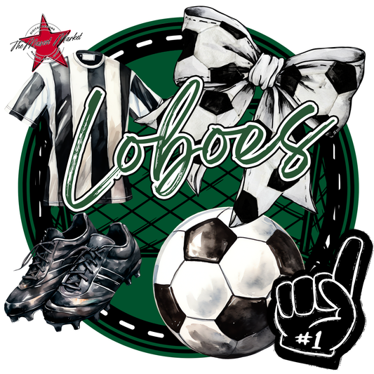 Loboes Circle Soccer Design-Green