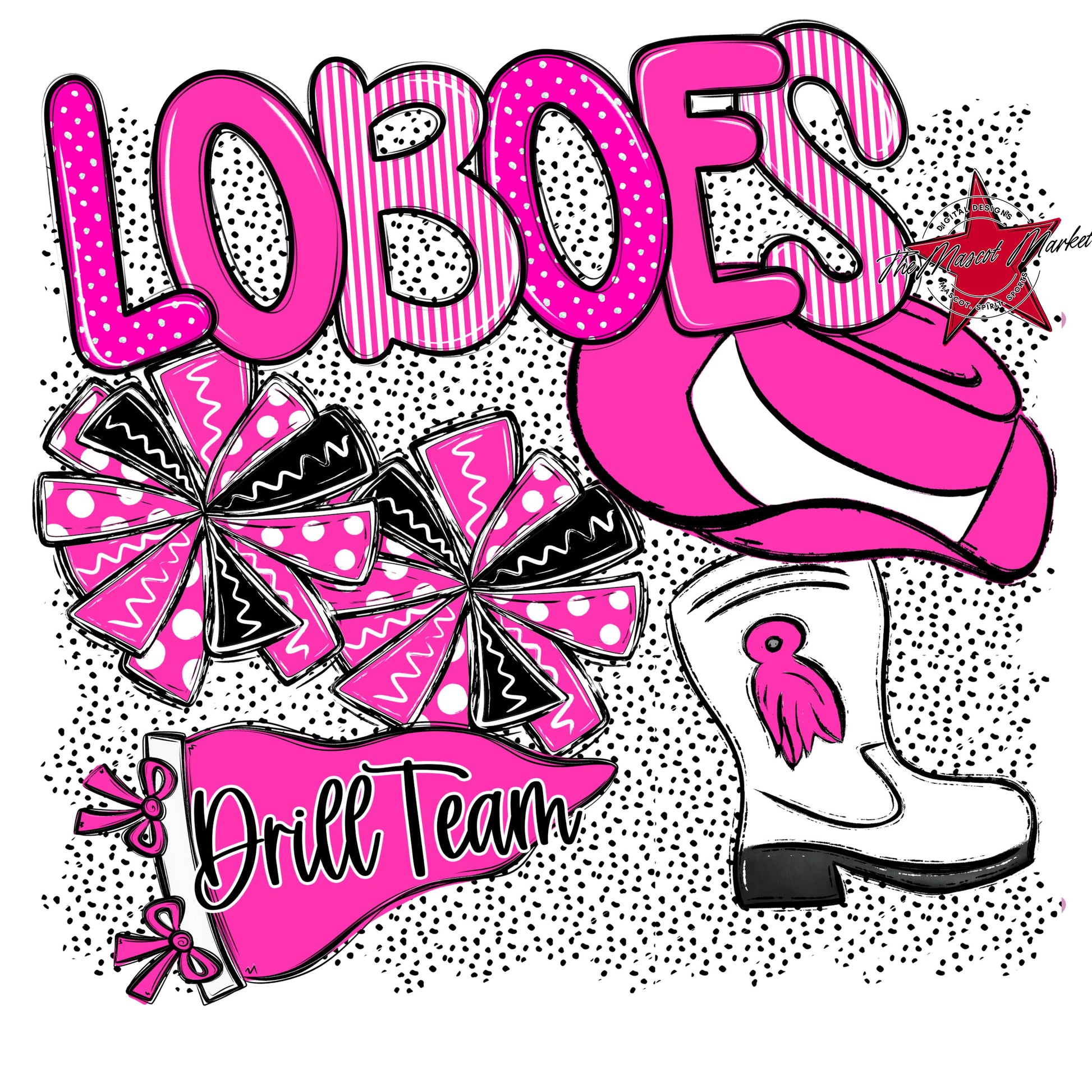 Loboes Drillteam Spirit-Pink