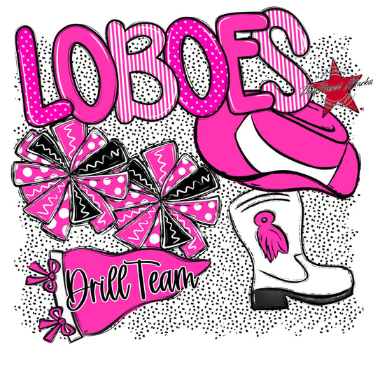 Loboes Drillteam Spirit-Pink