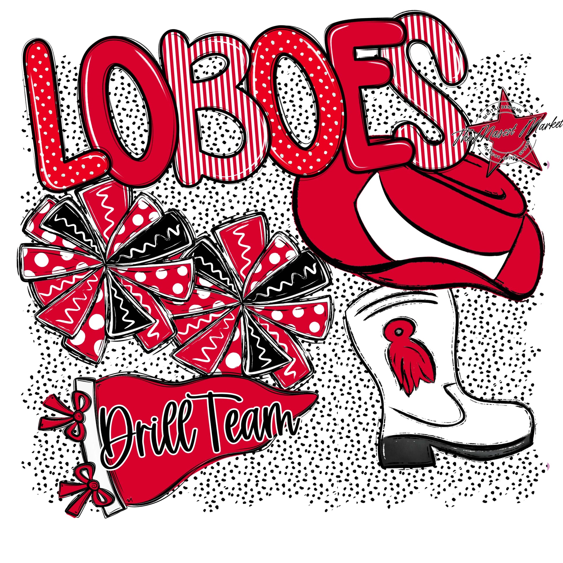 Loboes Drillteam Spirit-Red