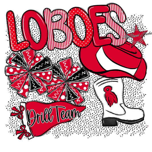 Loboes Drillteam Spirit-Red